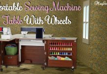 Portable Sewing Machine Table With Wheels