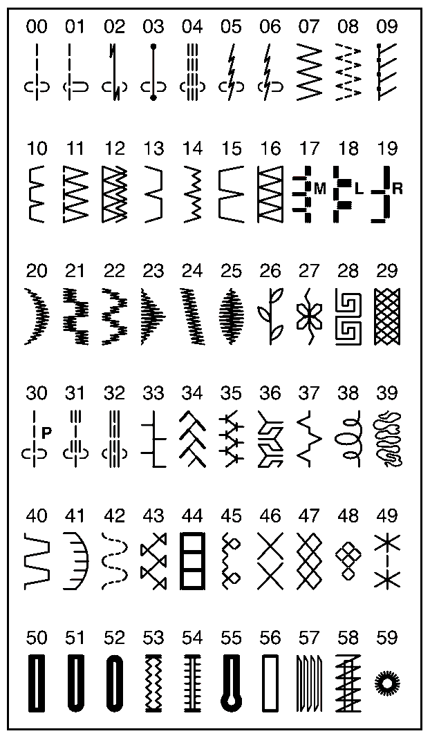 3160QOV 60 Stitch Patterns